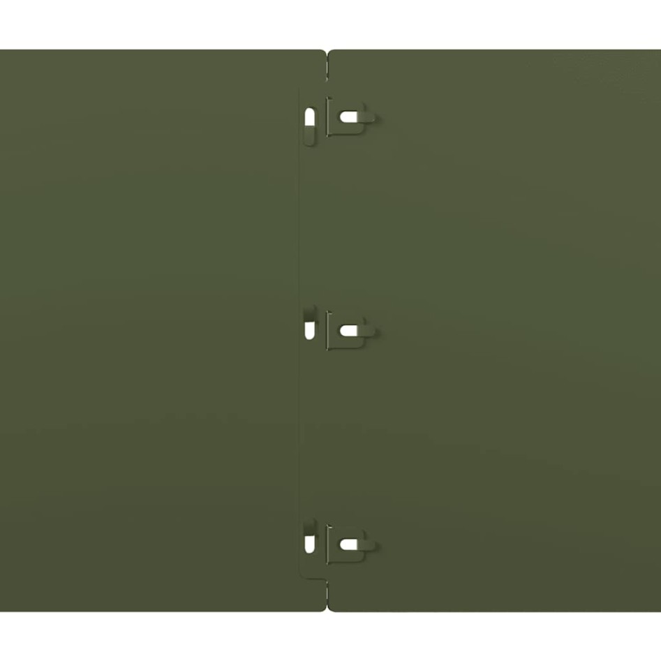 Bordes césped 20 uds acero laminado frío verde oliva 25x103