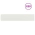 Bordes para césped 30 uds acero laminado frío blanco 20x103
