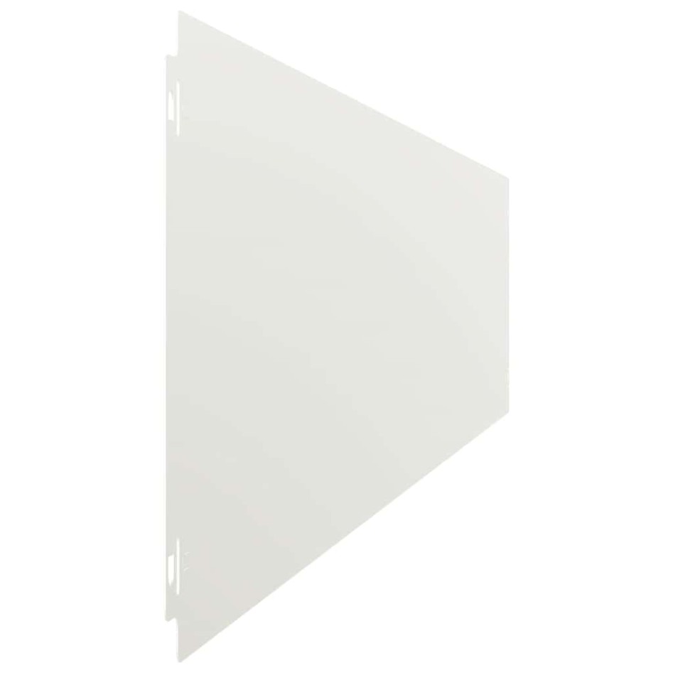 Bordes para césped 30 uds acero laminado frío blanco 20x103