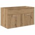 Mueble para lavabo con lavabo integrado y grifo roble