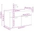 Mueble para lavabo con lavabo integrado y grifo roble