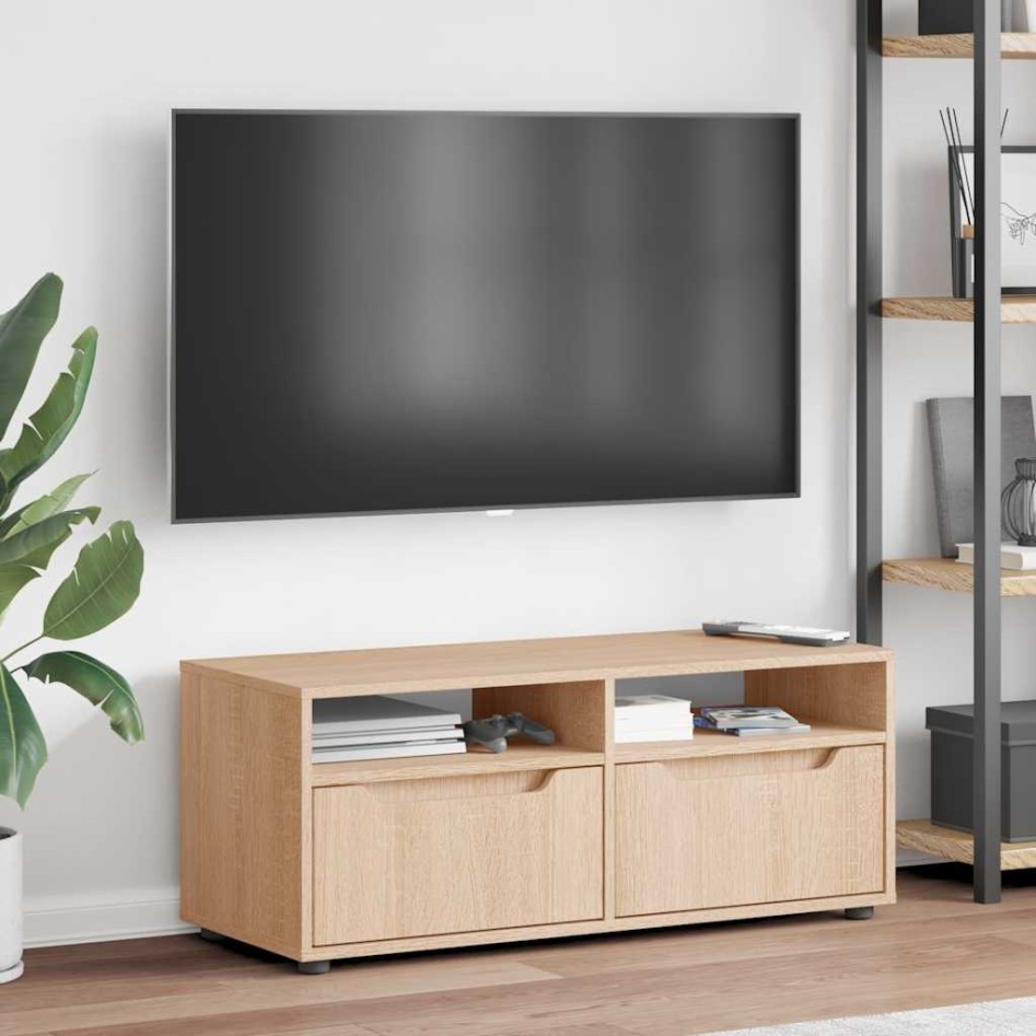 Mueble de TV VISNES roble sonoma 100x40x38 cm madera