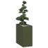 Jardinera acero verde oliva 40x80x80