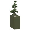 Jardinera acero verde oliva 40x80x80 cm