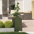 Jardinera acero verde oliva 40x80x80