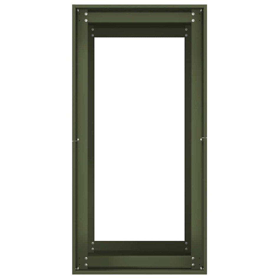 Jardinera acero verde oliva 40x80x80