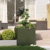 Jardinera acero verde oliva 80x80x80