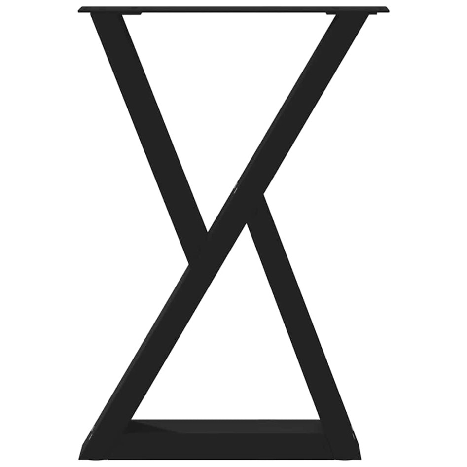 Patas para mesa de comedor 2 uds acero negro 50x(72-73,3)