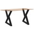 Patas para mesa de comedor 2 uds acero negro 70x(72-73,3)