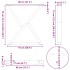 Patas para mesa de comedor 2 uds acero negro 70x(72-73,3)