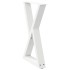 Patas de mesa de comedor 2 uds acero blanco 60x(72-73,3)