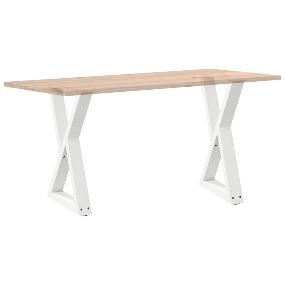 Patas de mesa de comedor 2 uds acero blanco 60x(72-73,3)