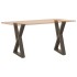Patas para mesa de comedor 2 uds acero natural 60x(72-73,3)
