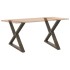 Patas para mesa de comedor 2 uds acero natural 90x(72-73,3)