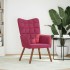 Sillón de relax de terciopelo rojo vino