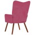 Sillón de relax de terciopelo rojo vino