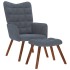 Sillón de relax con reposapiés terciopelo gris