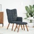 Sillón de relax con reposapiés terciopelo gris