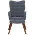 Sillón de relax con reposapiés terciopelo gris