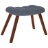 Sillón de relax con reposapiés terciopelo gris