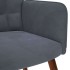 Sillón de relax con reposapiés terciopelo gris