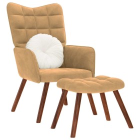 Sillón de relax con reposapiés terciopelo