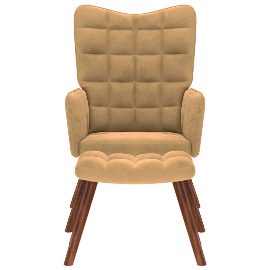 Sillón de relax con reposapiés terciopelo