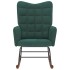 Silla mecedora de terciopelo verde