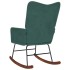 Silla mecedora de terciopelo verde