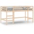 Cama alta de niños con escalera madera maciza pino 90x200