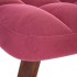 Mecedora con taburete de terciopelo rojo