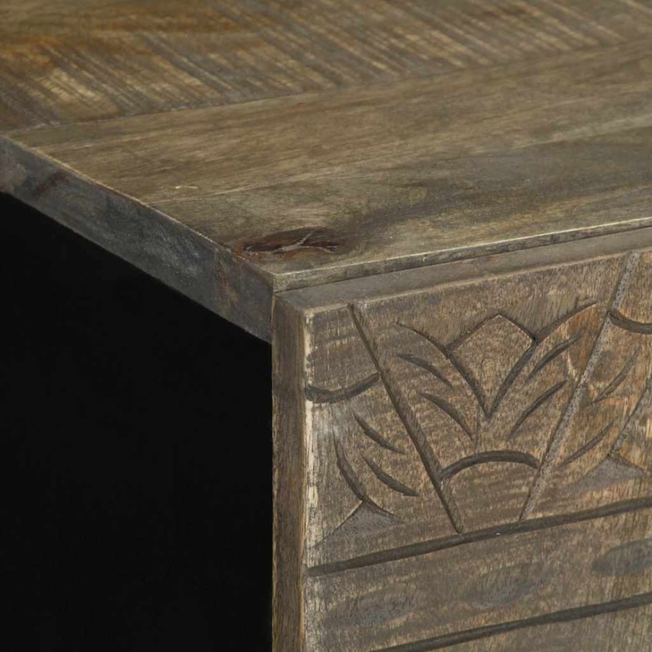 Armario de lavabo para baño madera maciza de mango 62x33x58