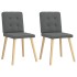 Sillas de comedor 2 unidades tela gris