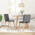 Sillas de comedor 2 unidades tela gris