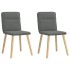 Sillas de comedor 2 unidades tela gris