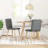 Sillas de comedor 2 unidades tela gris