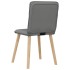 Sillas de comedor 2 unidades tela gris