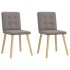 Sillas de comedor 2 unidades tela gris
