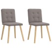 Sillas de comedor 2 unidades tela gris taupé