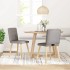 Sillas de comedor 2 unidades tela gris