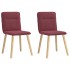 Sillas de comedor 2 unidades tela rojo