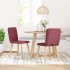 Sillas de comedor 2 unidades tela rojo