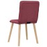 Sillas de comedor 2 unidades tela rojo