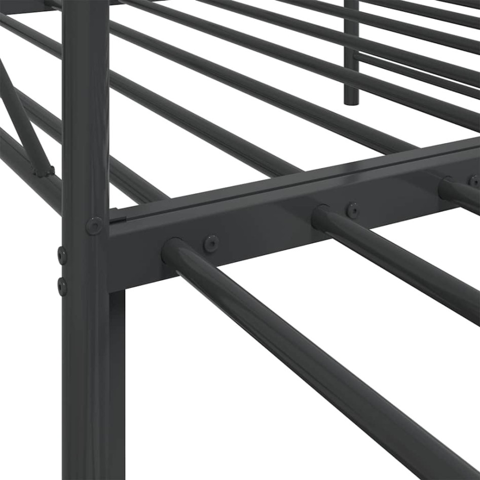 Diván con nido sin colchón negro 100x190 cm