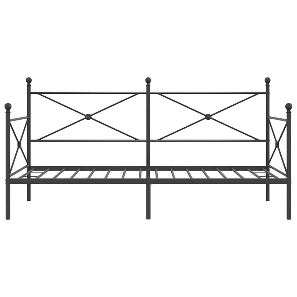 Diván sin colchón acero negro 100x190