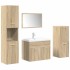 Juego de muebles de baño 5 pzas madera ingeniería roble