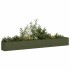 Jardinera de acero laminado en frío verde oliva 360x40x40