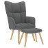 Sillón de relax con taburete tela gris