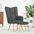 Sillón de relax con taburete tela gris