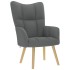 Sillón de relax con taburete tela gris
